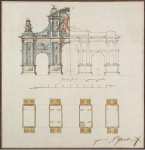 Gonzaga Pietro di Gottardo Design of the Decoration for the Triumphal Gate in Moscow on the Occasion of the Coronation of Alexander I - Hermitage